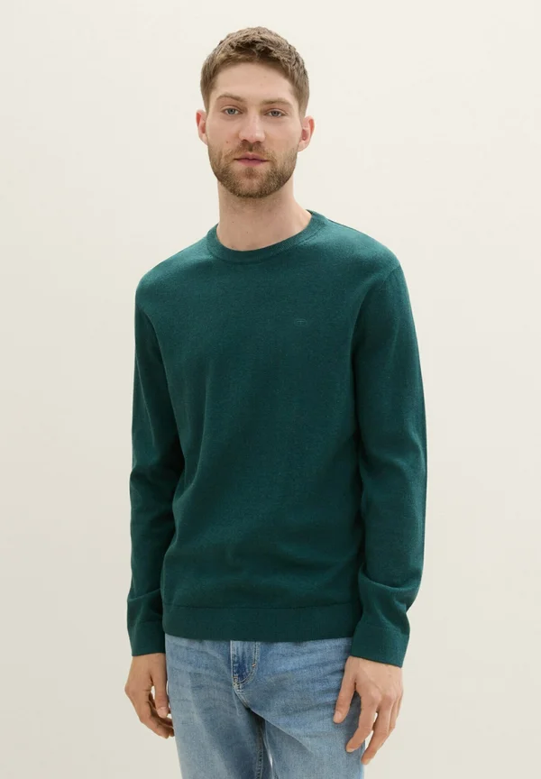 Strickpullover - dark tree green melange
