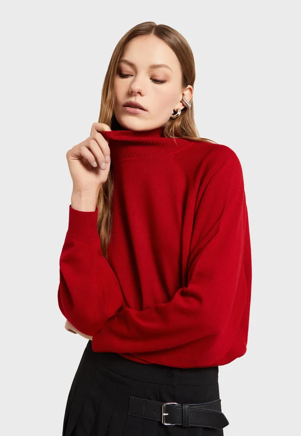 Strickpullover - deep red