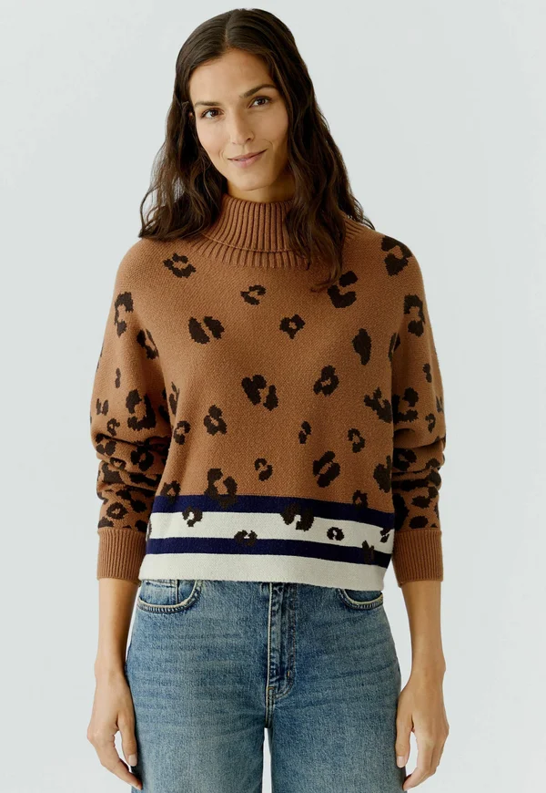 Strickpullover - dk camel blue