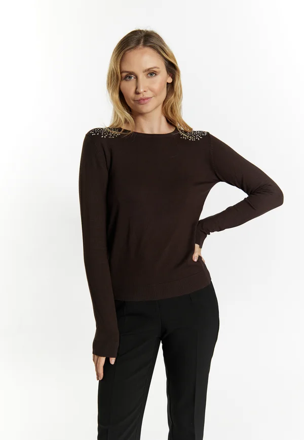 Strickpullover - dunkelbraun