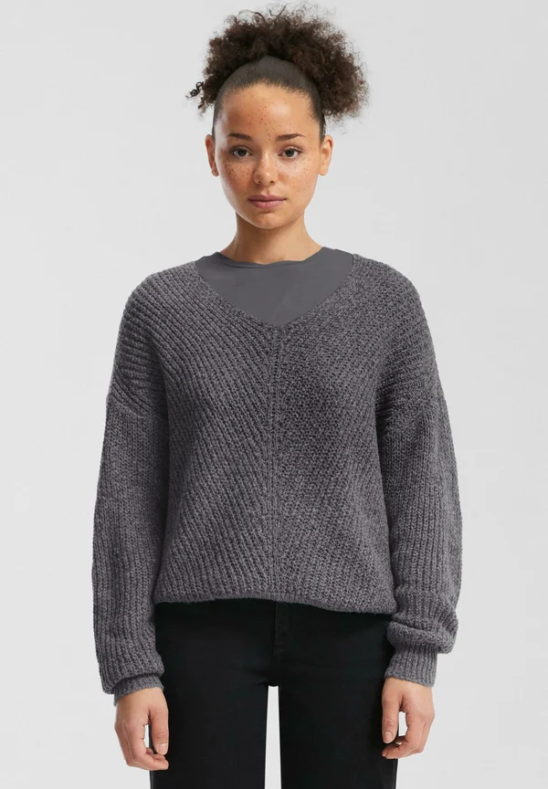 Strickpullover - dunkelgrau