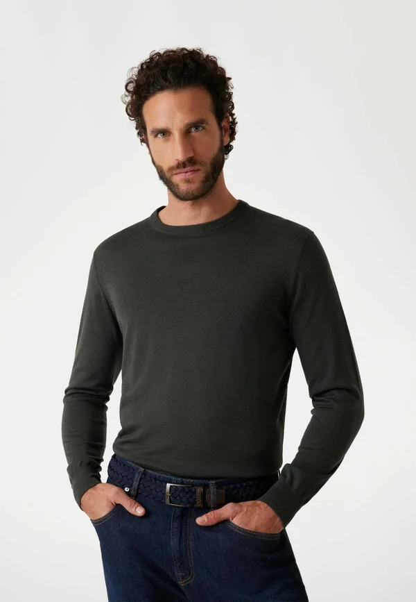 Strickpullover - dunkelgrün