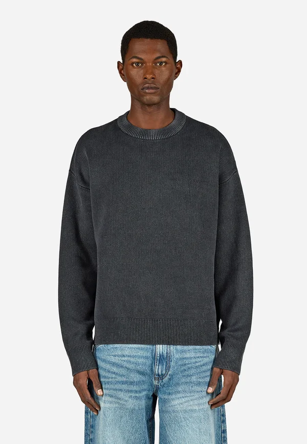 Strickpullover - dyed black