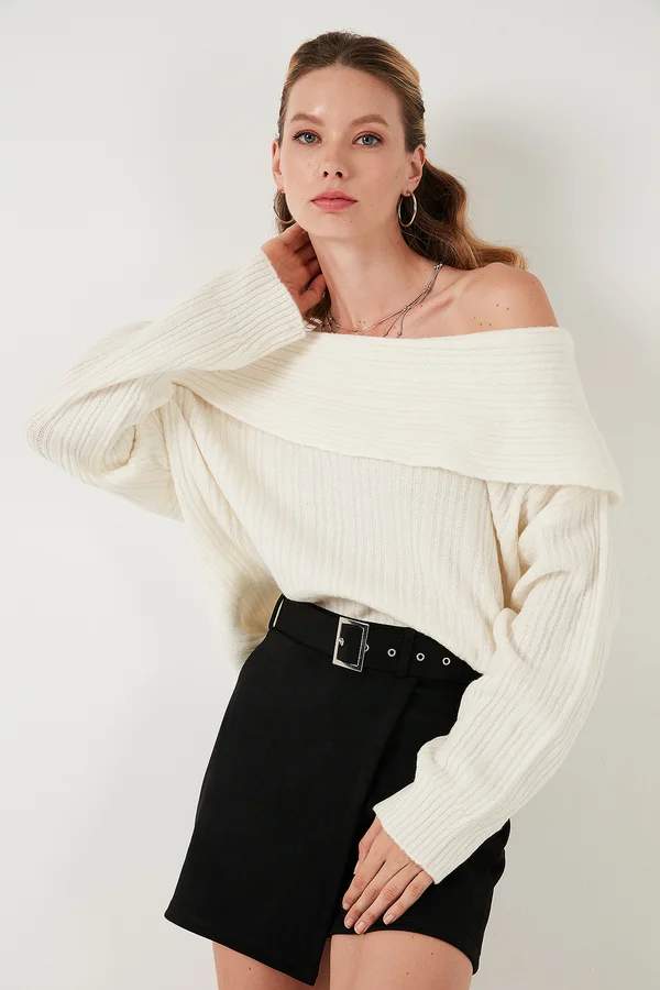 Strickpullover - ecru