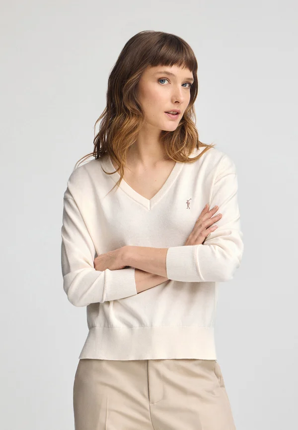 Strickpullover - ecru