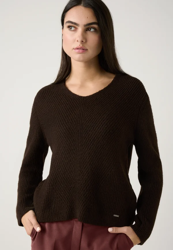 Strickpullover - espresso brown