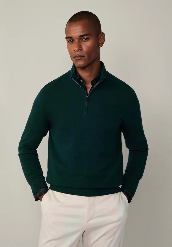 Strickpullover - forest night green