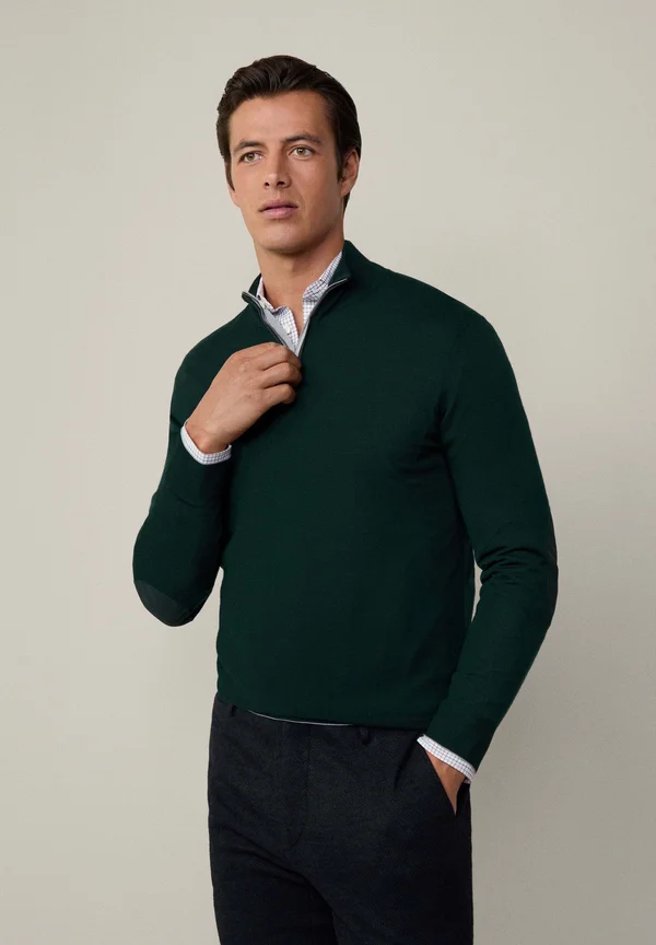 Strickpullover - forest night green