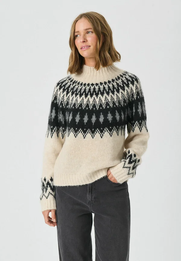 Strickpullover - french oak melange jaquard