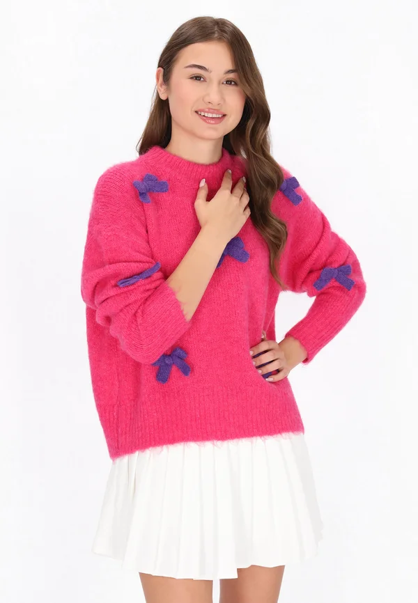 Strickpullover - fuchsia