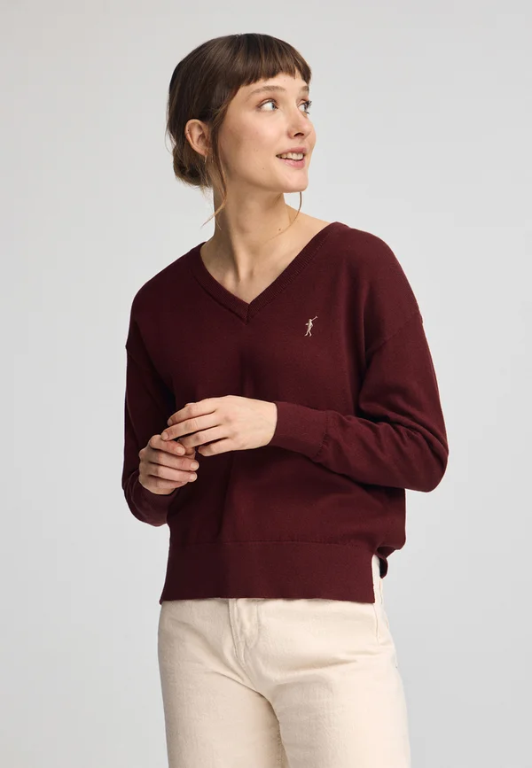Strickpullover - garnet