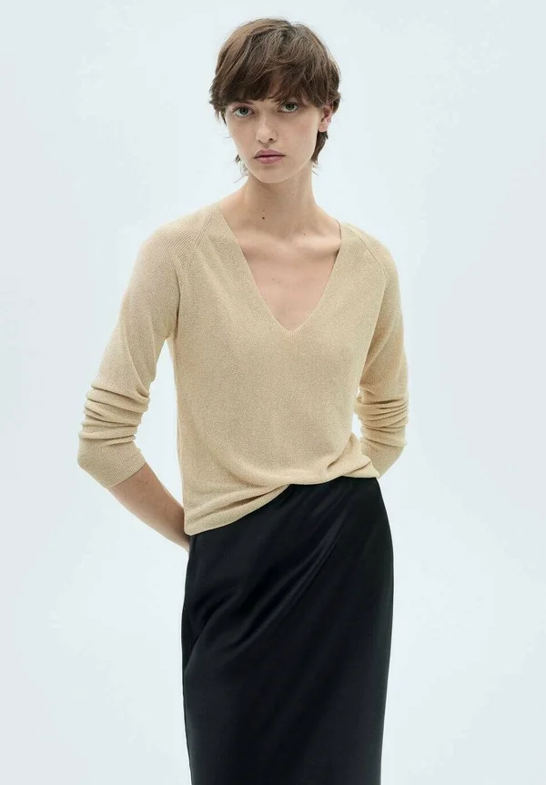 Strickpullover - gold-coloured