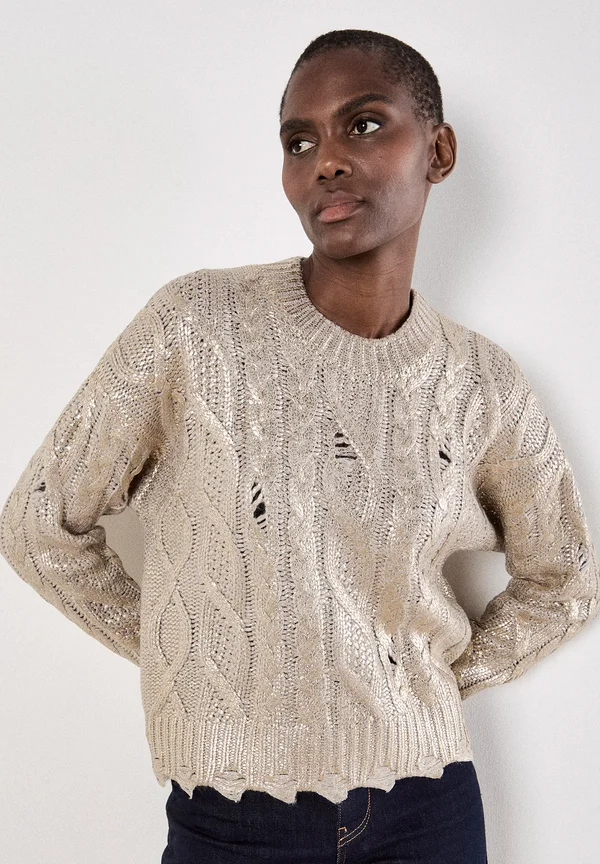 Strickpullover - gold