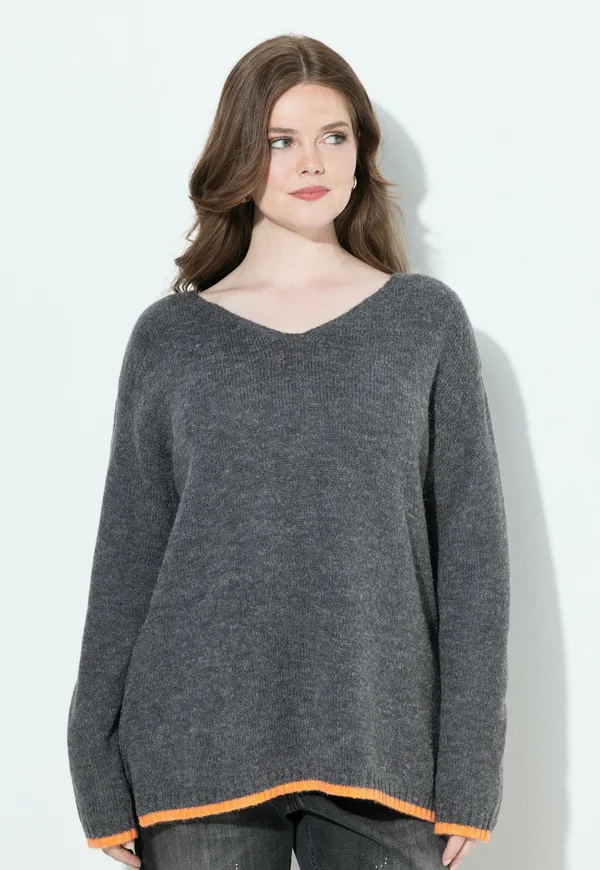 Strickpullover - graphite grey