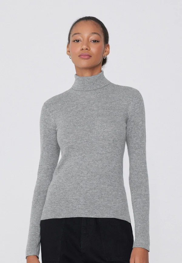 Strickpullover - grau grey wool blend