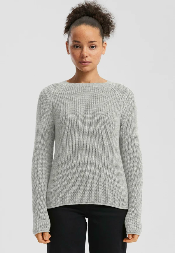 Strickpullover - grau meliert
