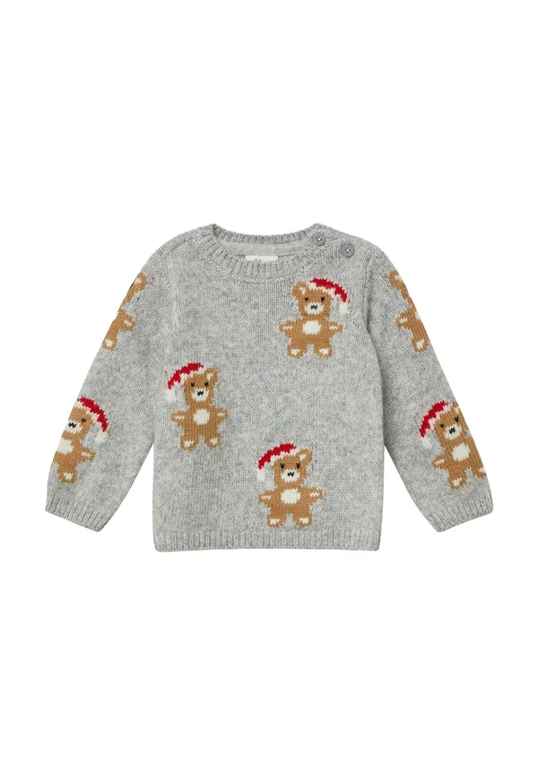 Strickpullover - grau meliert