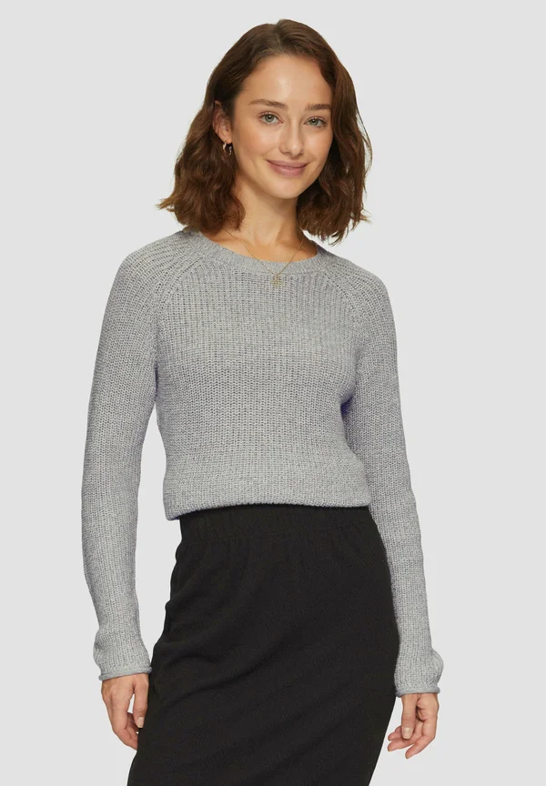 Strickpullover - grau meliert