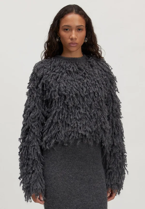 Strickpullover - grau