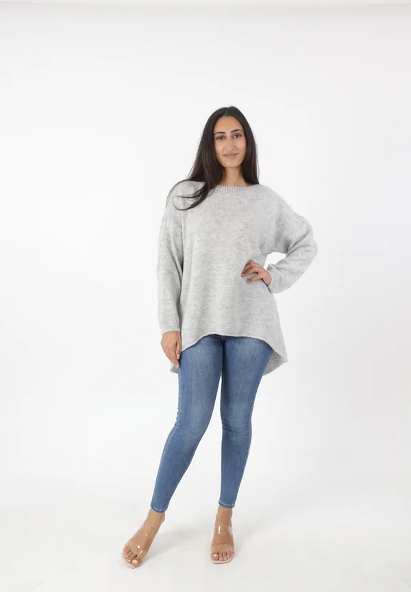 Strickpullover - grau