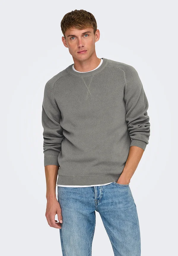 Strickpullover - grau