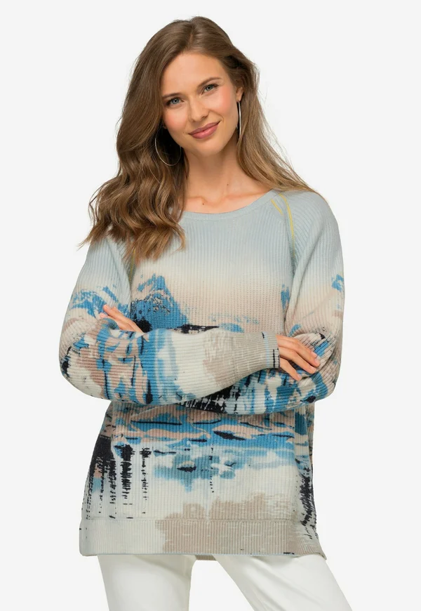 Strickpullover - gray-mottled