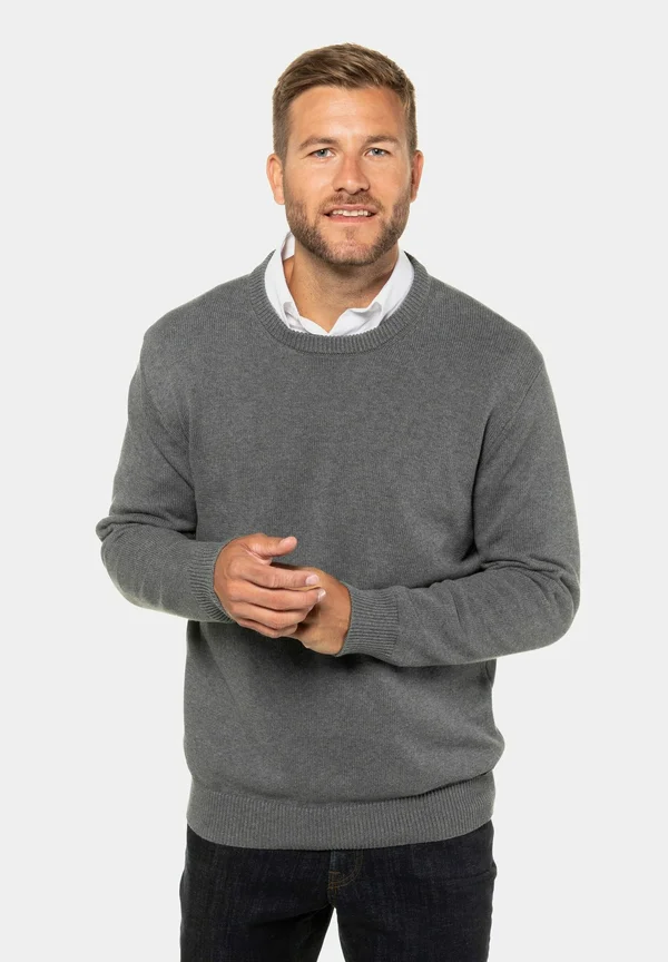Strickpullover - gray-mottled