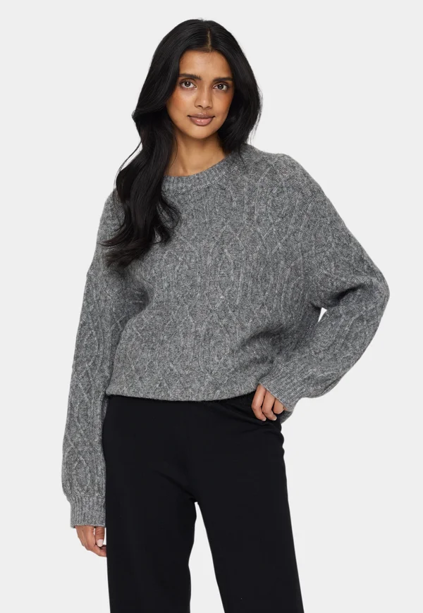 Strickpullover - gray quill melange