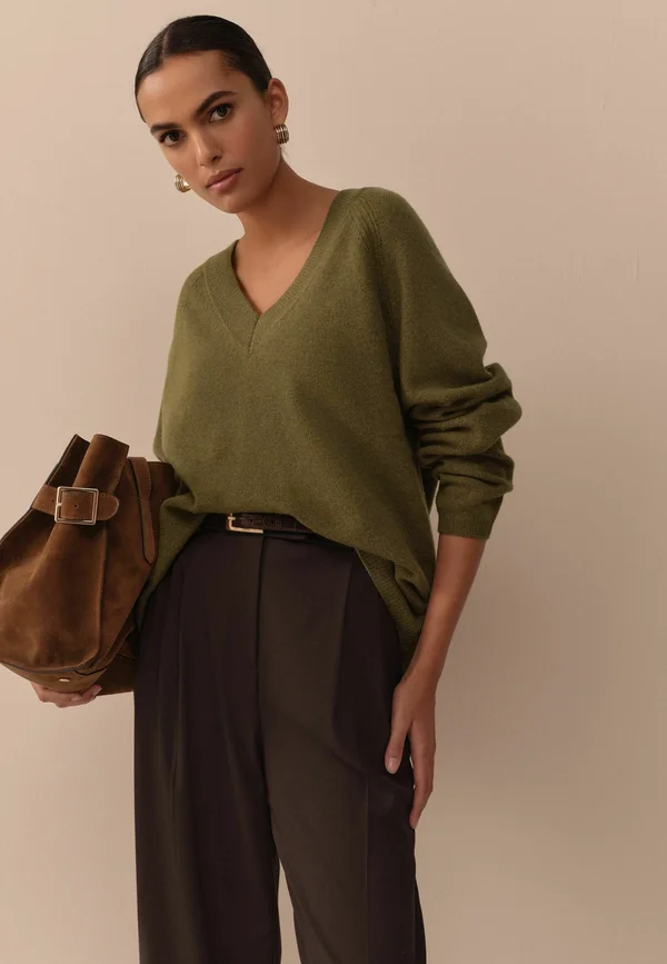 Strickpullover - green