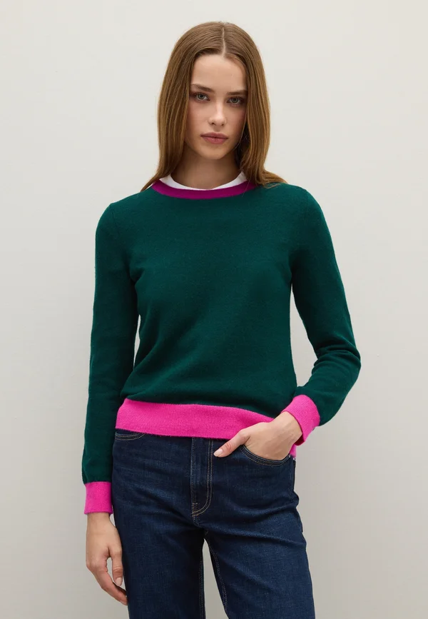 Strickpullover - green/pink