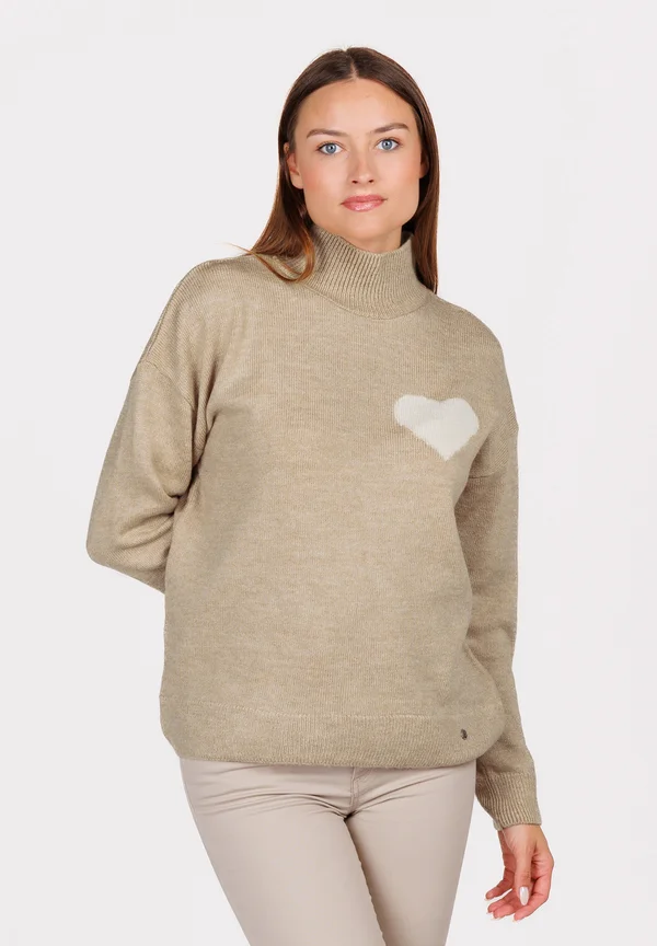 Strickpullover - greige