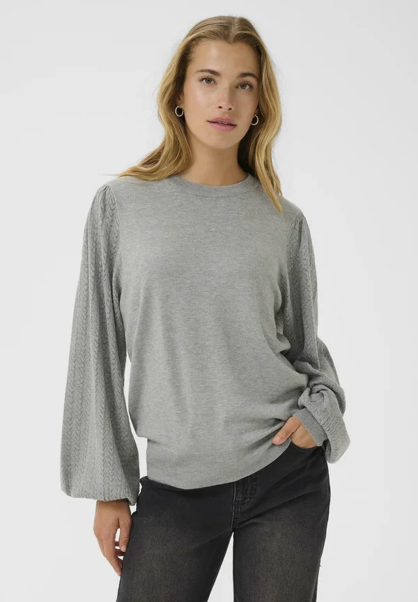 Strickpullover - grey melange