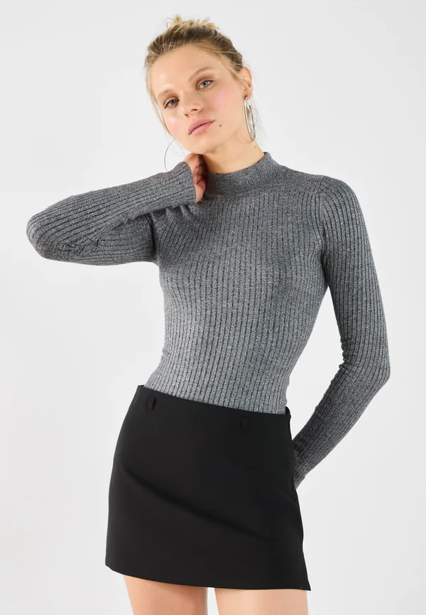 Strickpullover - grey melange