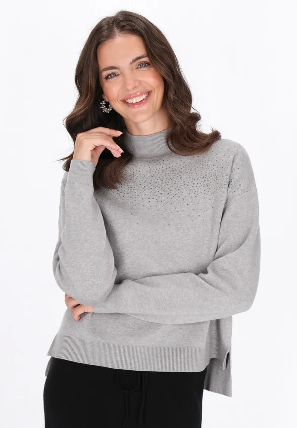 Strickpullover - grey melange