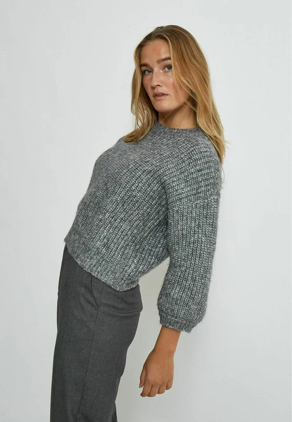 Strickpullover - grey melange