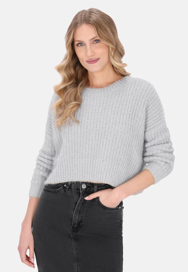 Strickpullover - grey melange
