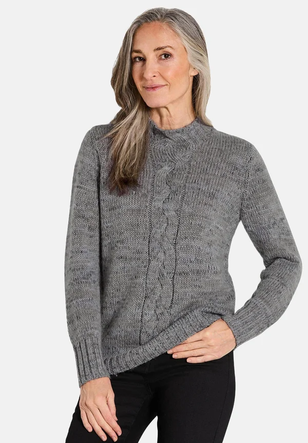 Strickpullover - grey patterned