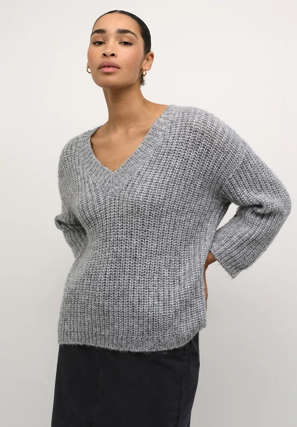 Strickpullover - grey silver metallic