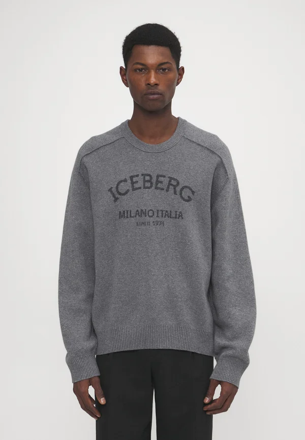 Strickpullover - grigio melange