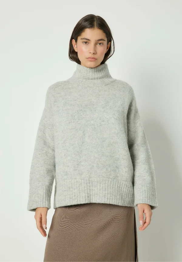 Strickpullover - gris clair chine