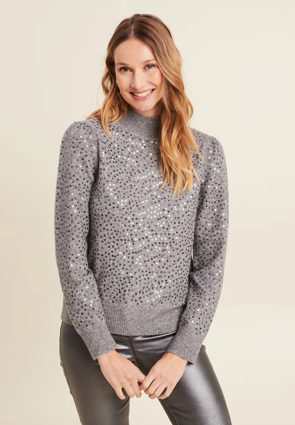 Strickpullover - gris clair