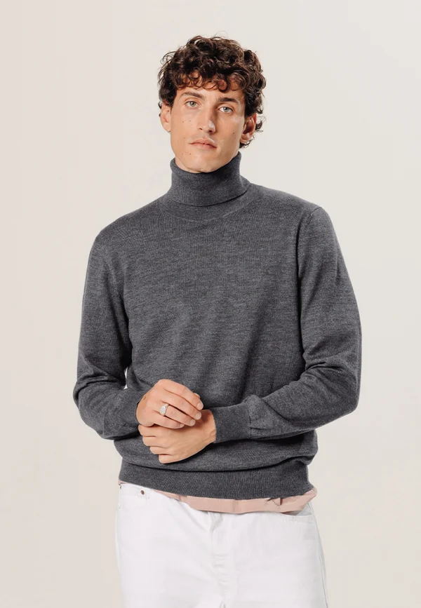 Strickpullover - gris fonce