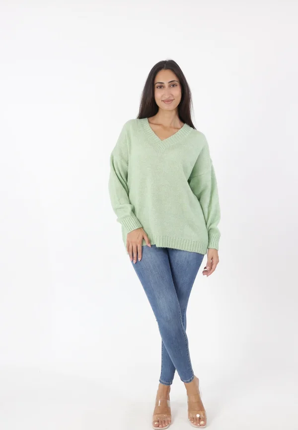 Strickpullover - grün