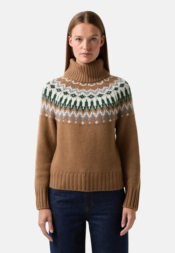 Strickpullover - hazel grau off-white
