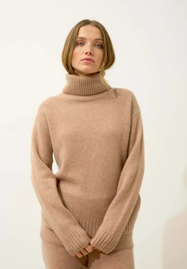 Strickpullover - heather camel