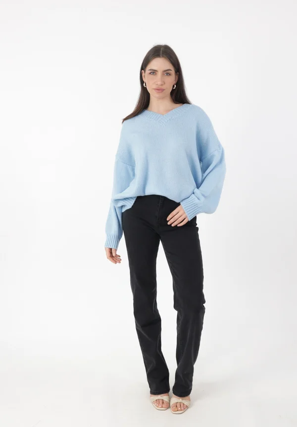 Strickpullover - hellblau