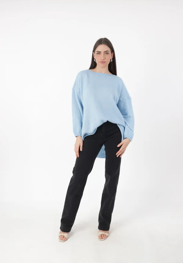 Strickpullover - hellblau