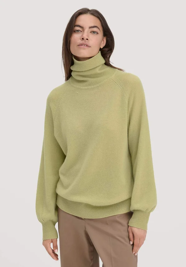 Strickpullover - helles moos