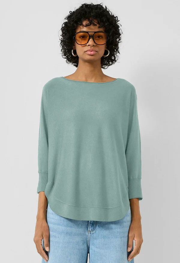 Strickpullover - helles petrol