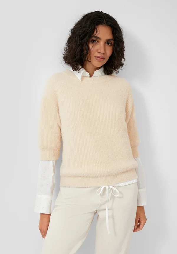 Strickpullover - helles sand